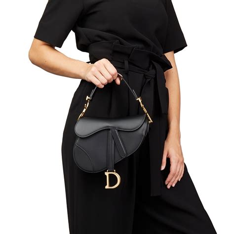 saddle black dior|christian dior saddle bag black.